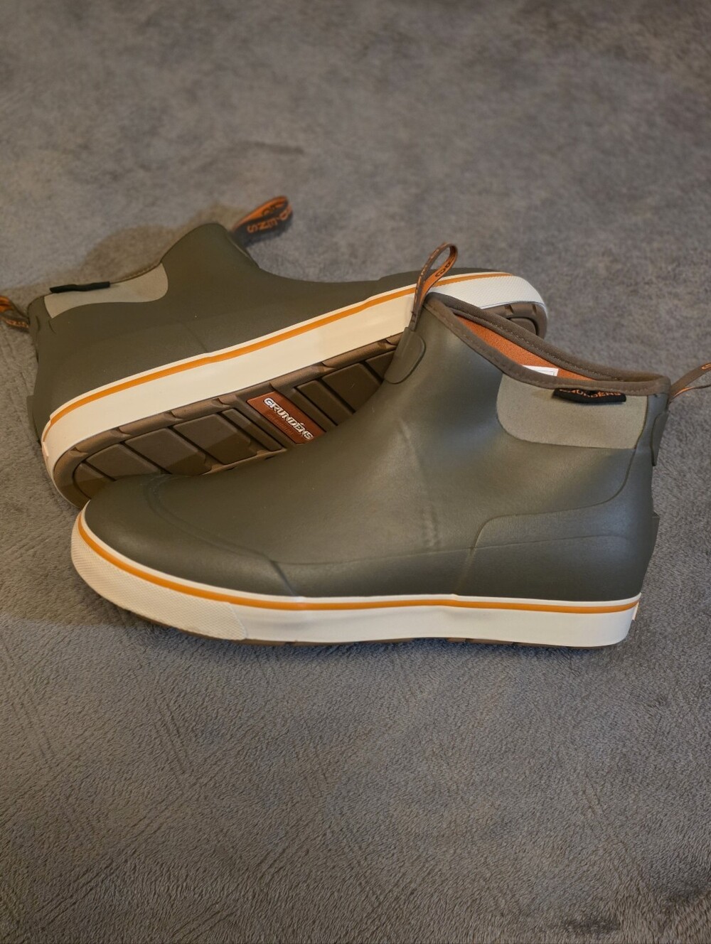 Men's GRUNDENS Deck-Boss Ankle Deck Boots Size 13 (Otter Trim)